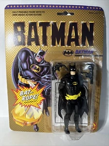 Vintage 1989 BATMAN Action Figure Bat-Rope Michael Keaton by Toy Biz Sealed Mint - Picture 1 of 14