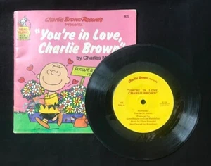 YOU'RE IN LOVE CHARLIE BROWN 1978 READ-ALONG BOOK WITH RECORD #405 SNOOPY/SCHULZ - Picture 1 of 12