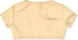Girls Satin Short Sleeve Bolero Childrens Kids Shrug - Picture 1 of 4