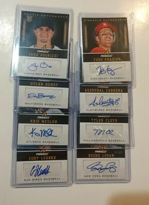 2013 Panini Pinnacle Autographs Lot of 8 Jake Odorizzi, Todd Frazier, - Image 1 of 4