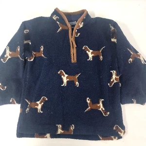 Kitestrings Boy's Pullover Partial Zip Fleece Jacket Coat Dog Birddog Size 6 X 7 - Picture 1 of 6