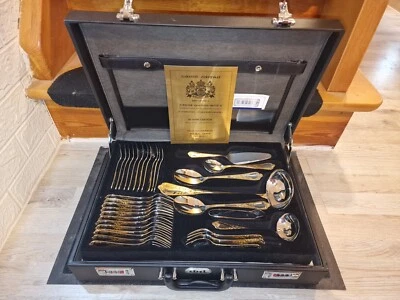 SBS Besteck Solingen 23 24 Karat hartvergoldet 70-teilig - Bild 1 von 4