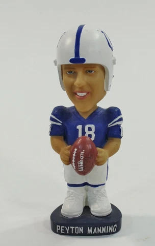 Indianapolis Colts NFL QB Peyton Manning Helmet No Face Mask Bobblehead Cover