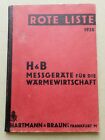 Willi BAUMEISTER 1928: H&B Rote Liste Messgerte;  trade catalogue  (BAUHAUS)