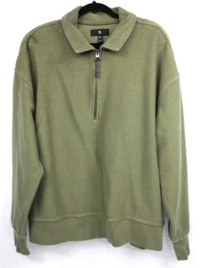 BR Banana Republic Herren grün Frottee halber Reißverschluss Stehkragen Sweatshirt Größe 2XL - Bild 1 von 7
