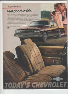 Original 1985 Chevrolet Caprice Classic Magazine Ad "Feel Good Inside" - Picture 1 of 1