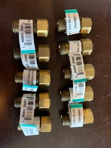 3/8" x 1/4" brass compression connector Lot x10pcs FLF 768 750068-0604 New! - Picture 1 of 4