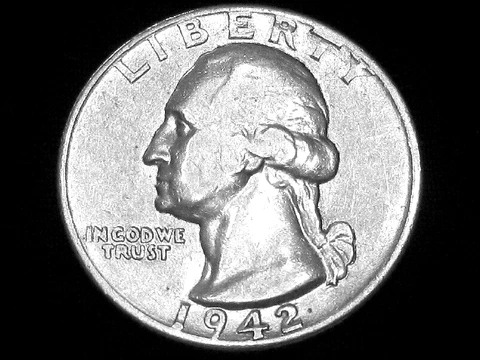 1942-D Washington Quarter --- Extra Fine +++ Cover