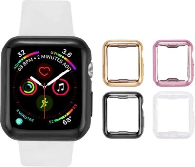 Paquete de 4 protectores de pantalla brillantes para Apple Watch Series 8 7 6 5 4 SE 3 iWatch Foto 1 de 4