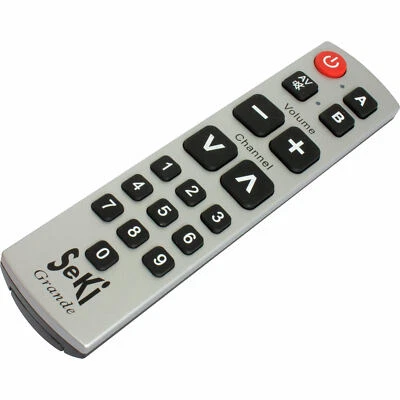 Seki Grande silber-schwarz lernfähige Universal-Fernbedienung mit großen Tasten