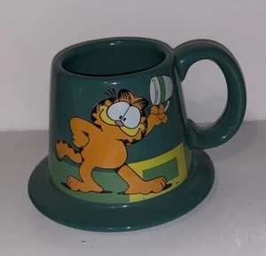 Vintage 1978 Garfield Irish Leprechaun Hat Green 8oz Ceramic Cup Mug Enesco - Picture 1 of 4