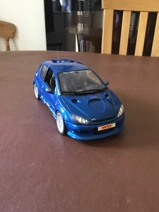 Norev 1:18 Peugeot 206 rc Gti Sound system Metallic Blue Unboxed Flawed - Picture 1 of 8