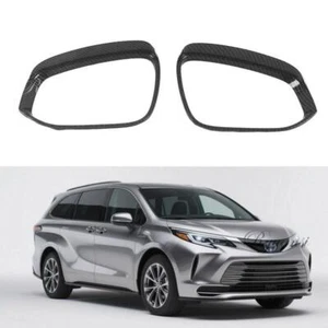 For Toyota Sienna 2022-2025 Carbon Fiber Side Mirror Rain Shield Eyebrow Trim - Foto 1 di 5