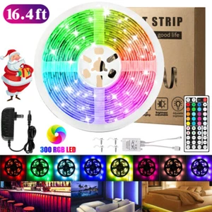 Led Strip Lights 16.4ft RGB Led Room Lights 300 Led Tape Lights Color Changing - Picture 1 of 12