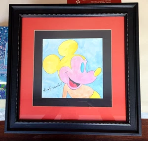 WARHOL "MICKEY MOUSE" ORIGINAL WATERCOLOR AND INK - Picture 1 of 6