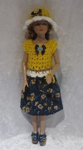Made to fit MARLEY WENTWORTH #20 Top, Hat, Skirt & Purse, Handmade doll clothes  - Picture 1 of 3