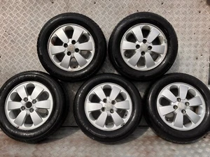 KIA RIO 2005-2011 14" ALLOY WHEELS & TYRES 185/65/14 SET OF 5 - Picture 1 of 7