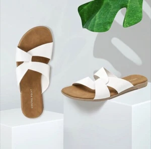 CentroPoint Women Slip On Slide Flat Sandals Open Toe Comfortable Casual US 8 - Picture 1 of 8