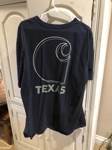 TEXAS Carhartt Relaxed Fit Shirt Blue Short Sleeve Men's Size XL Tall - Picture 1 of 5