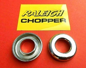 NUEVO REPUESTO RALEIGH CHOPPER MK1 MK2 CROMO SISSY BAR MUELLES TAZAS X 2 - Imagen 1 de 4