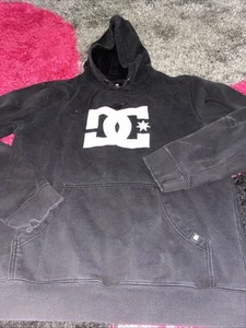 Vintage Y2K DC Skate Shoes Sweatshirt Hoodie Faded Grunge M 2000s Festival - Picture 1 of 10