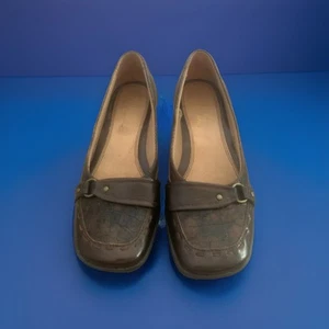 Life Stride Brown Loafer/Gold buckle trim, 6M - Picture 1 of 5