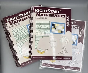 RightStart Mathematics Level F Set- Lessons & Worksheets, 2nd edition by Cotter - Picture 1 of 5