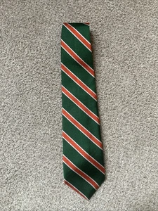 Krawatte Herren BROOKS BROTHERS Macher grün/orange britische gewebte Seide hergestellt in den USA - Bild 1 von 3