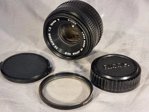 Ricoh Rikenon 50mm F2 Pentax K Mount Prime Lens. Caps & Filter. Superb Condition - Picture 1 of 10