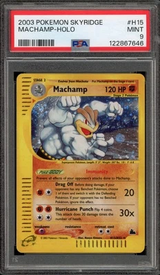 Pokemon Machamp Skyridge Holo Rare #H15 PSA 9 Mint - Image 1 of 2