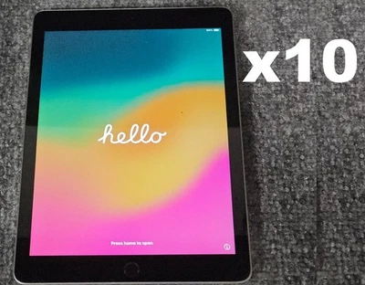 *LOT OF 10* Apple iPad 6th Gen A1893 128GB Black/Space Gray 9.7" WiFi Tablet - Image 1 of 3