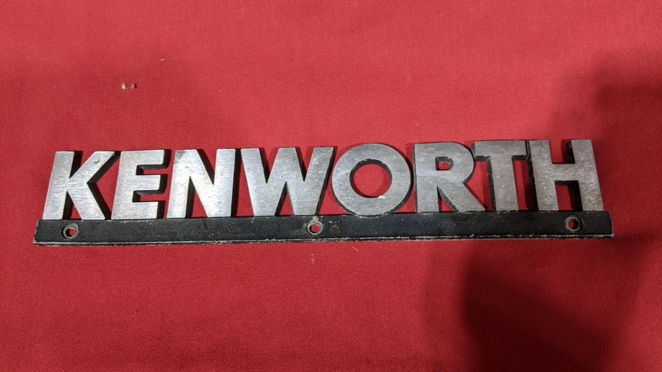 Kenworth Emblem Script Truck Rig Vintage Steel Semi 18 Wheeler KW - Image 1 of 2