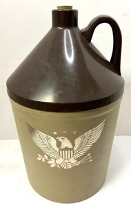 Vintage Fesco #3352 Large Crock Federal Eagle Plastic Wastebasket Trash Can USA - Picture 1 of 11