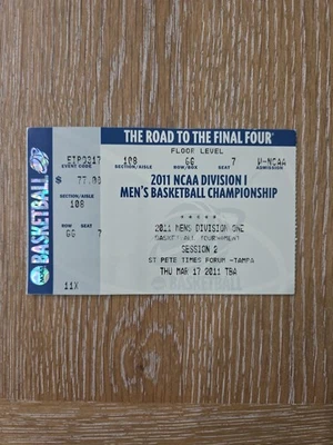 Boleto torneo baloncesto masculino división 1 de la NCAA 2011 talón 17/03/2011 sesión 1 Foto 1 de 2