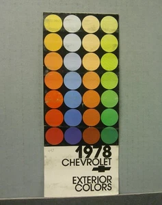 Chevrolet 1978 carpeta de ventas de colores exteriores - Imagen 1 de 4
