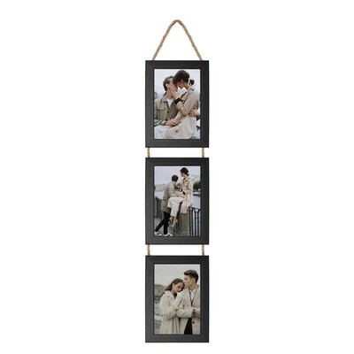 Рамки для картин Lavezee 4x6 коллаж черные 3 отверстия 4 x 6 подвесные вертикальные для - Изображение 1 из 4