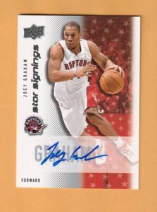 Joey Graham Toronto Raptors AUTO 2007-08 Upper Deck Oklahoma State Cowboys 3H