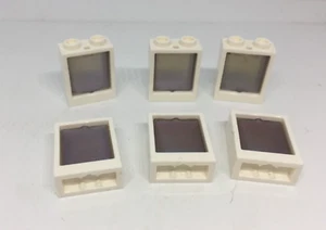 LEGO : 6x Fenêtre 1 x 2 x 2 - Réf 60601 + 60592 trans-marron satiné - Set 41449 - Imagen 1 de 1