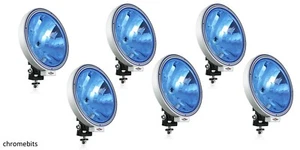 6X 12V/24V 9" PULGADAS LENTE AZUL REDONDO FOCOS ANTINIEBLA FOCOS CAMIÓN CAMIÓN 4x4 - Imagen 1 de 4