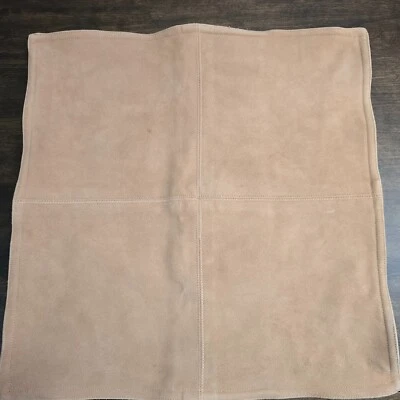 FUNDA DE ALMOHADA DE GAMUZA CON PIEZAS DE GRANERO DE CERÁMICA 20" X 20" ~ ARCILLA ~ DEFECTO* Foto 1 de 4