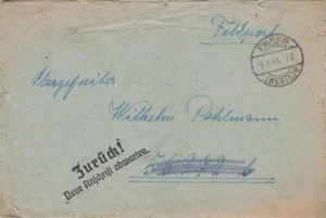 702367) DR 2 Feldpostbriefe aus Enger an Feldpost m. L2 Zurück Stempel neue Ans. - Bild 1 von 1
