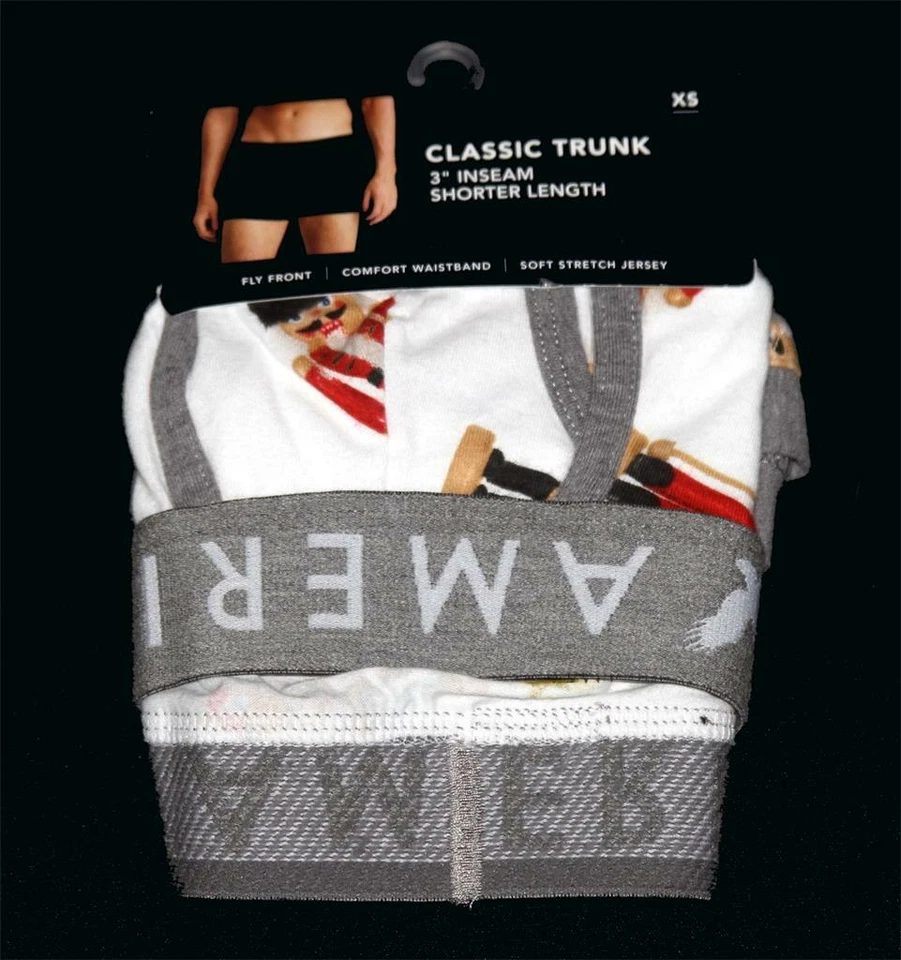 Calzoncillos boxer American Eagle Navidad Cascanueces blanco tejido para hombre XS NUEVOS CON ETIQUETAS Foto 1 de 1