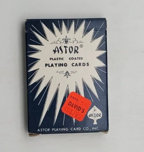 ASTOR Plastic coated Playing Cards Blue , Sealed New Vintage - Picture 1 of 5