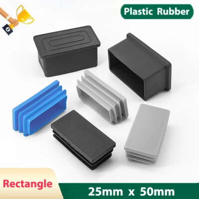 Tapón de tubo de plástico de 25x50 mm tapa de extremo tapa de tubo tapón tapones cubiertas protectoras Foto 1 de 4