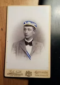 Landsmannschaft Cimbria Göttingen - SS 1899 - W. Calvör koloriert CDV Studentika - Bild 1 von 2