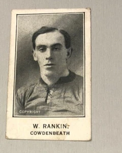 BARRATT CRICKETERS FOOTBALLERS FOOTBALL TEAMS W RANNKIN COWDENBEATH TRADE CARD - Picture 1 of 2