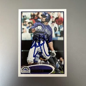 ERIC YOUNG 2012 TOPPS AUTOGRAPHED SIGNED AUTO BASEBALL CARD - Picture 1 of 1