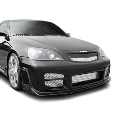 KBD Body Kits R34 Style Polyurethane Front Bumper Fits Honda Civic 2DR 4DR 01-03 - Image 1 of 4