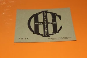 (222B) International Harvester Tableau indicateur semences pour distributeurs - Picture 1 of 2
