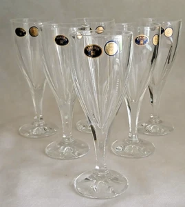 Superbe service de 6 verre en Cristal de Bohème Modèle "Calicle Voctoria" - Picture 1 of 11